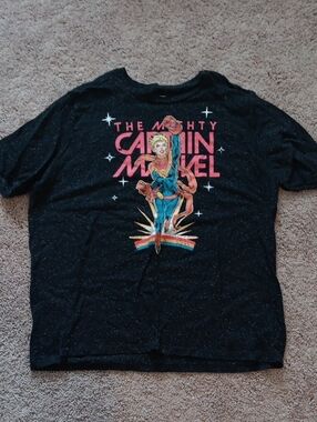 Marvel Black Captain Marvel Retro Graphic Tee